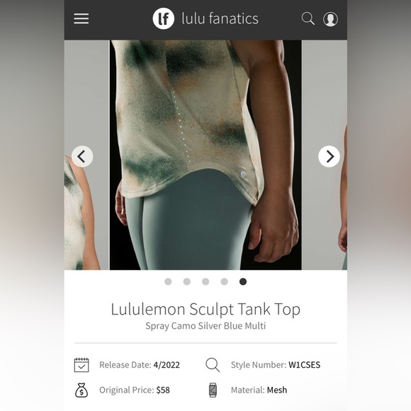 Lululemon Sculpt Tank Top Women’s Size 14 - Picture 3 of 7